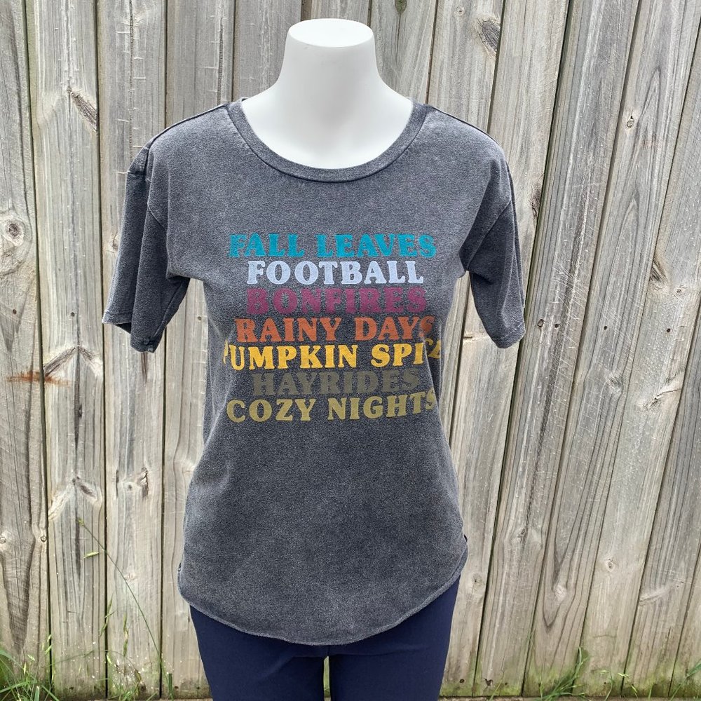 Fifth Sun Vintage Black Style Fall Words